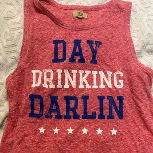 True Craft Day Drinking Darlin Tank Color Salmon Pink Size L